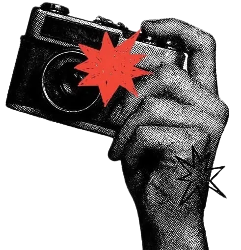 Camera hand illustration